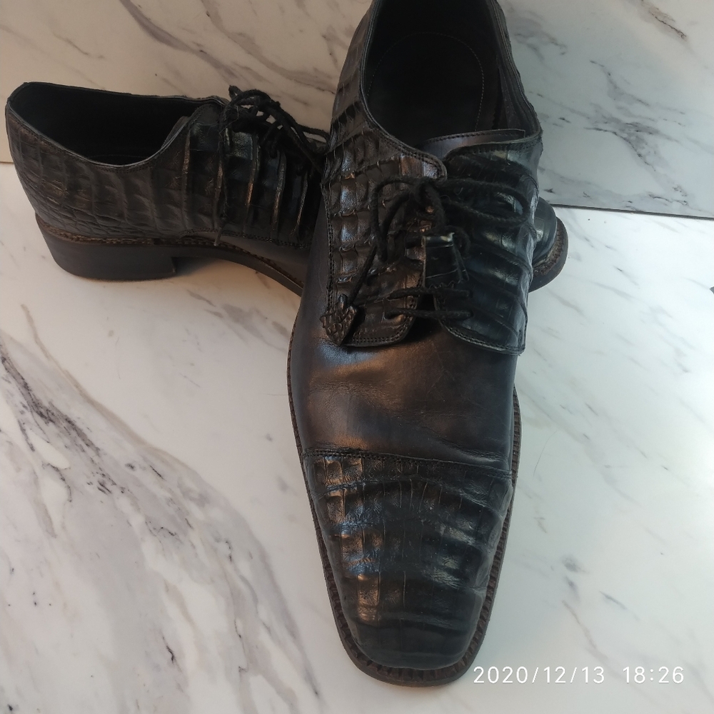 Barney mens aligatos shoes black sz10.5
